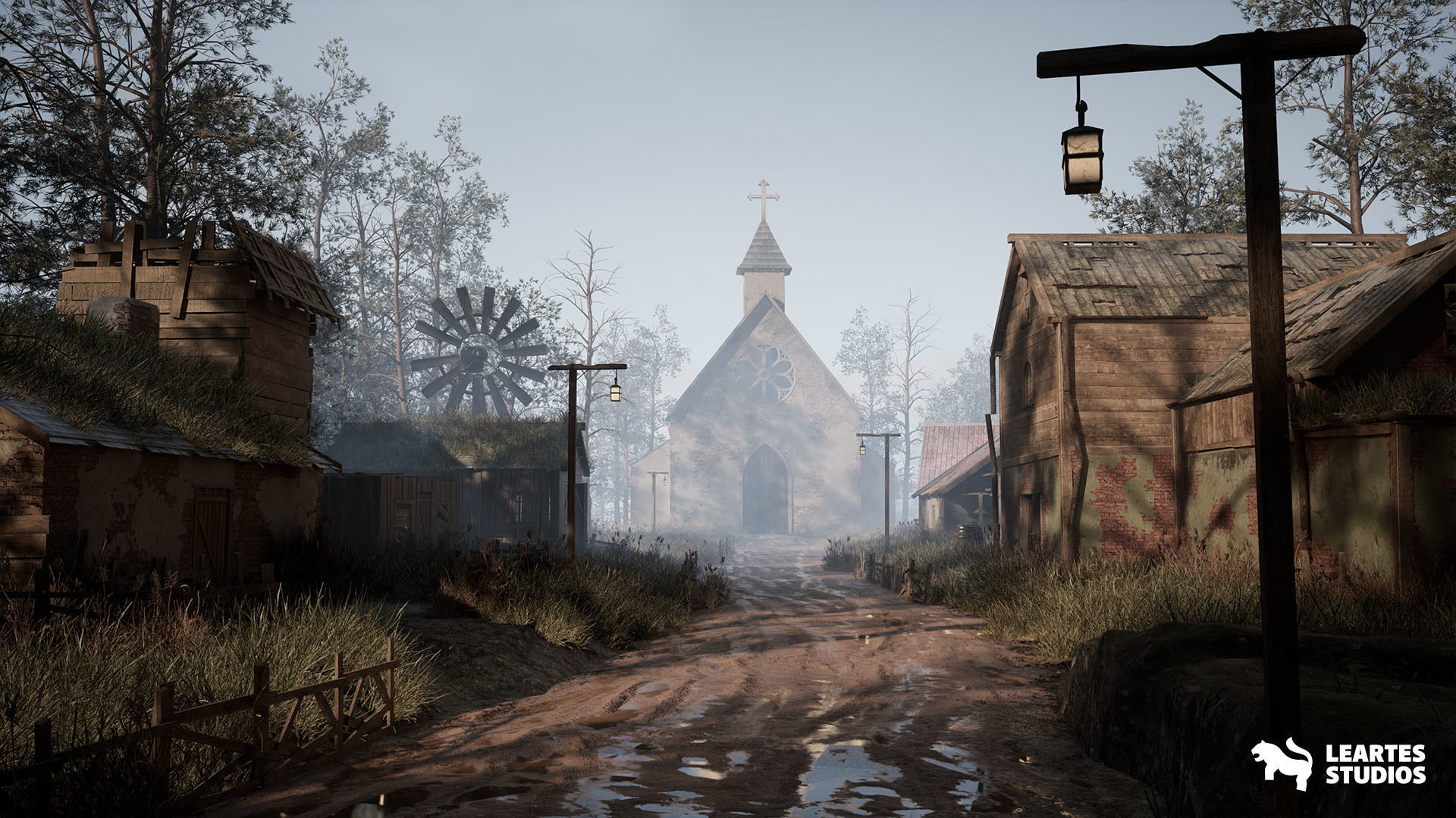 Abandoned Haunted Village Environment Low-poly 3D model_3