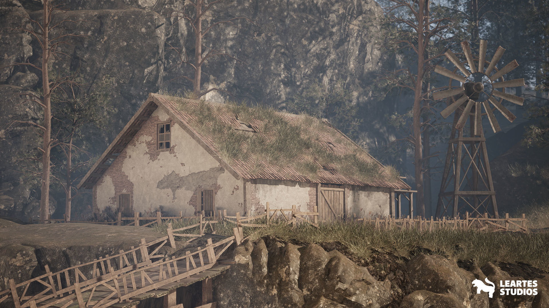 Abandoned Haunted Village Environment Low-poly 3D model_18