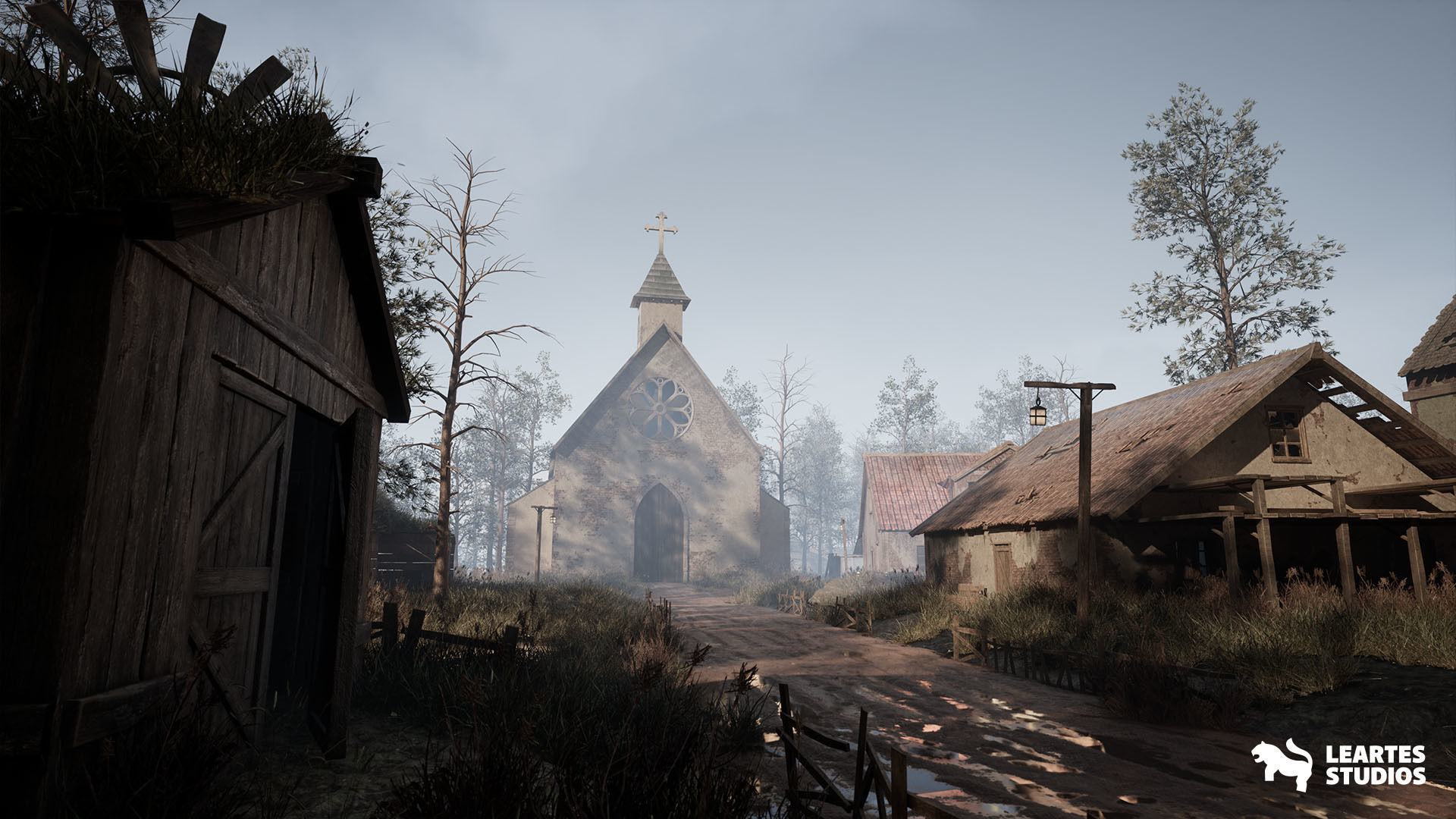 Abandoned Haunted Village Environment Low-poly 3D model_2