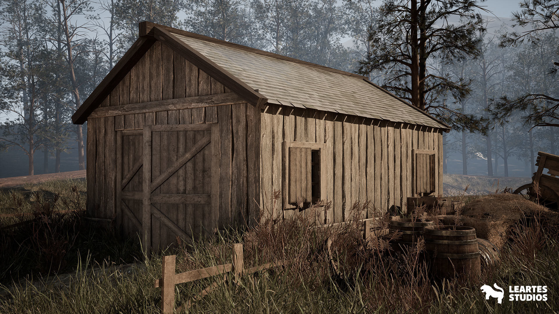 Abandoned Haunted Village Environment Low-poly 3D model_5