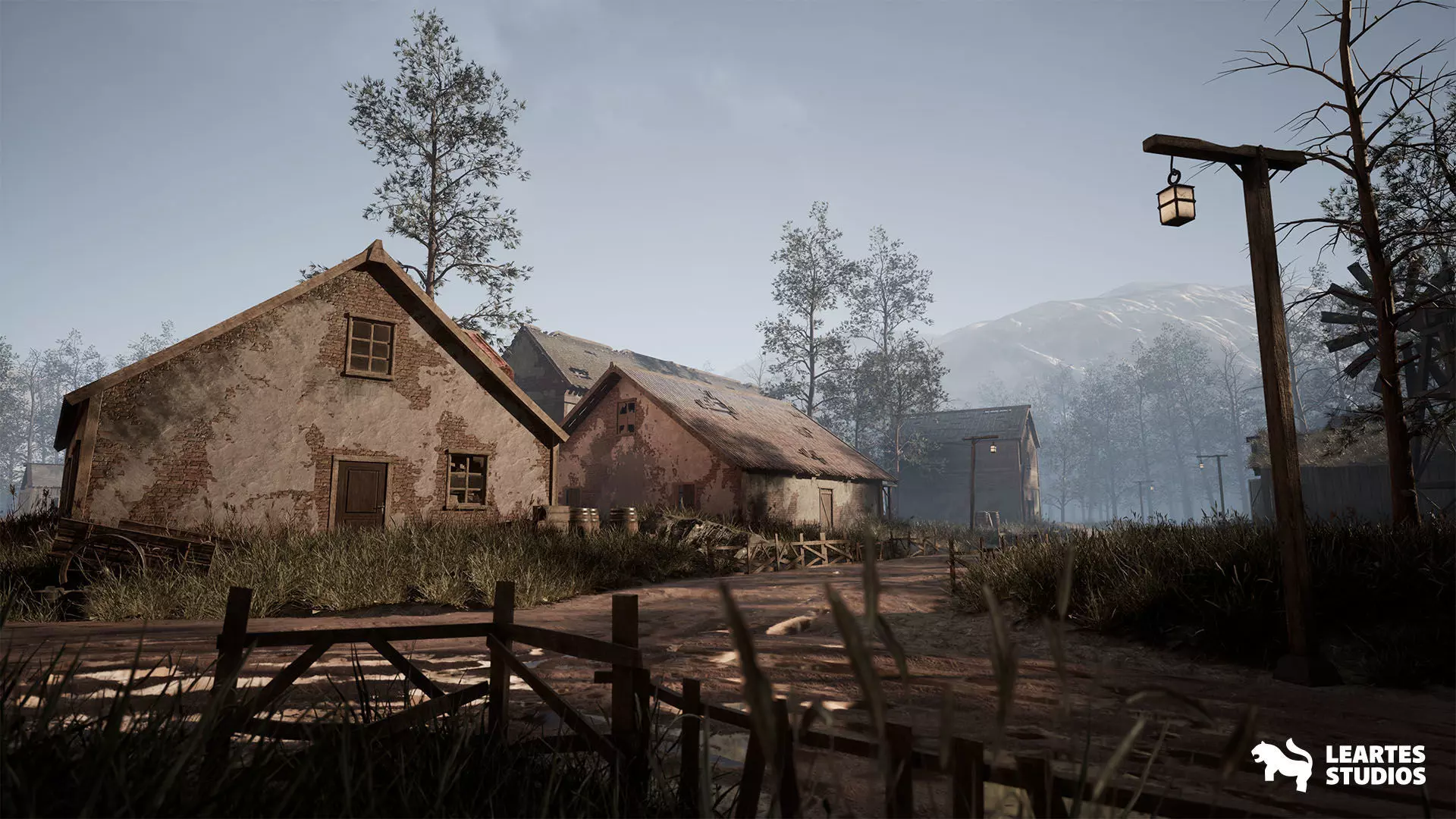 Abandoned Haunted Village Environment Low-poly 3D model_0