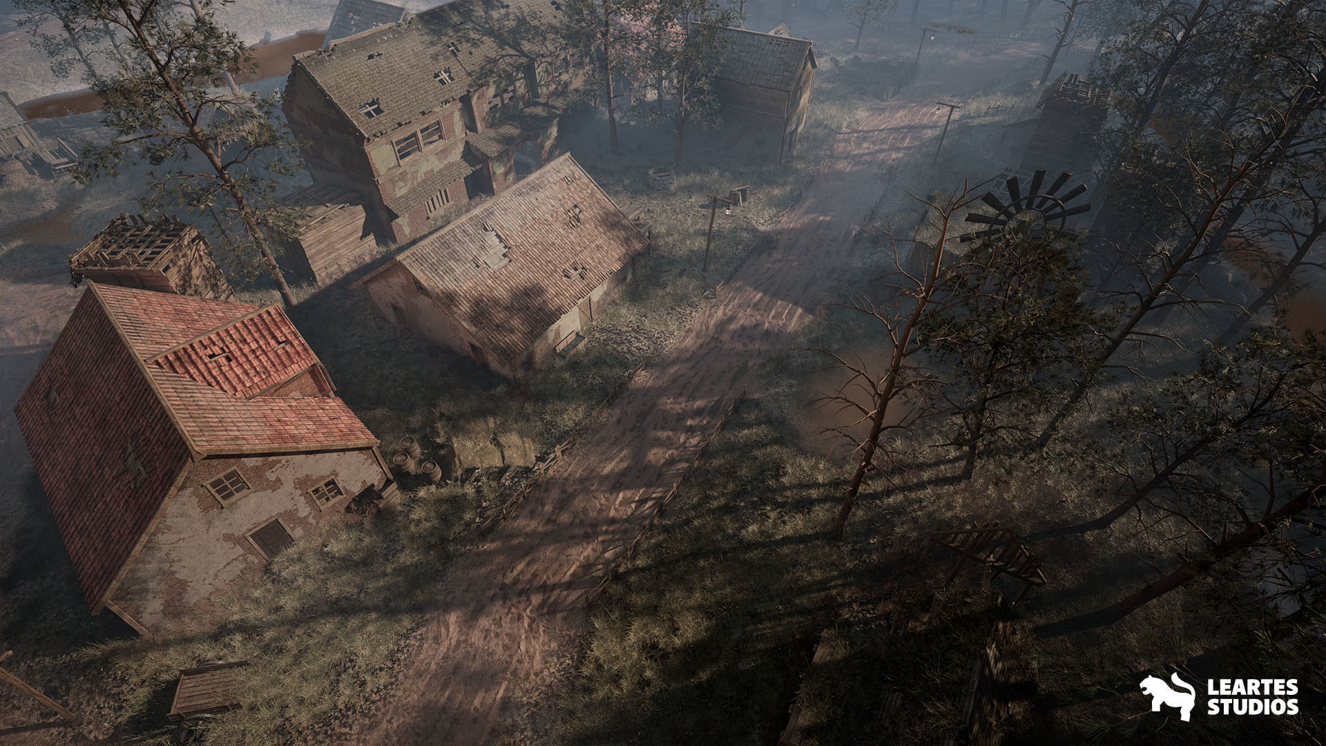 Abandoned Haunted Village Environment Low-poly 3D model_10