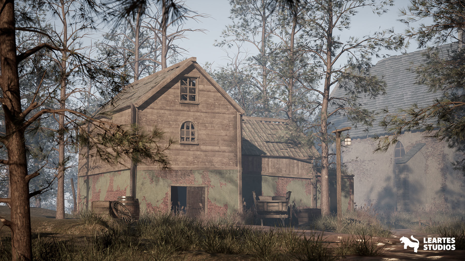 Abandoned Haunted Village Environment Low-poly 3D model_14