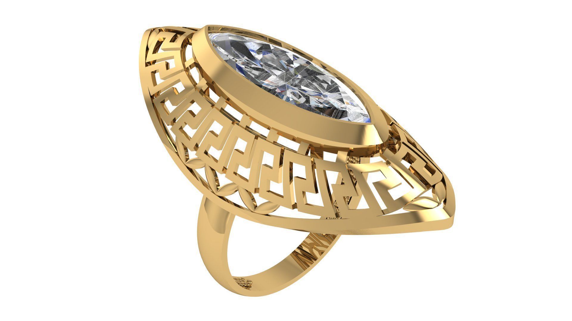 Color Gemstone Ring in 3dm Format 3D print model_10