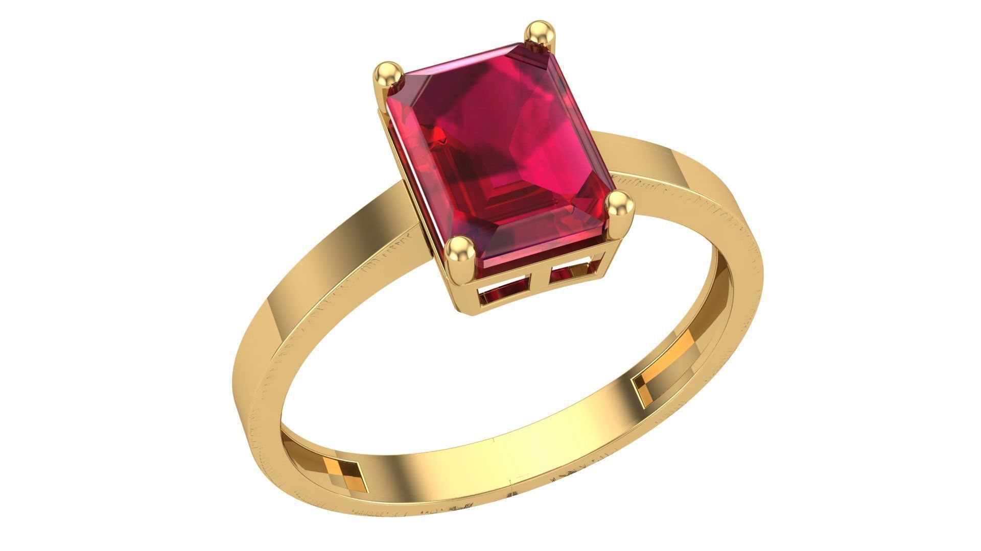 Color Gemstone Ring in 3dm Format 3D print model_48