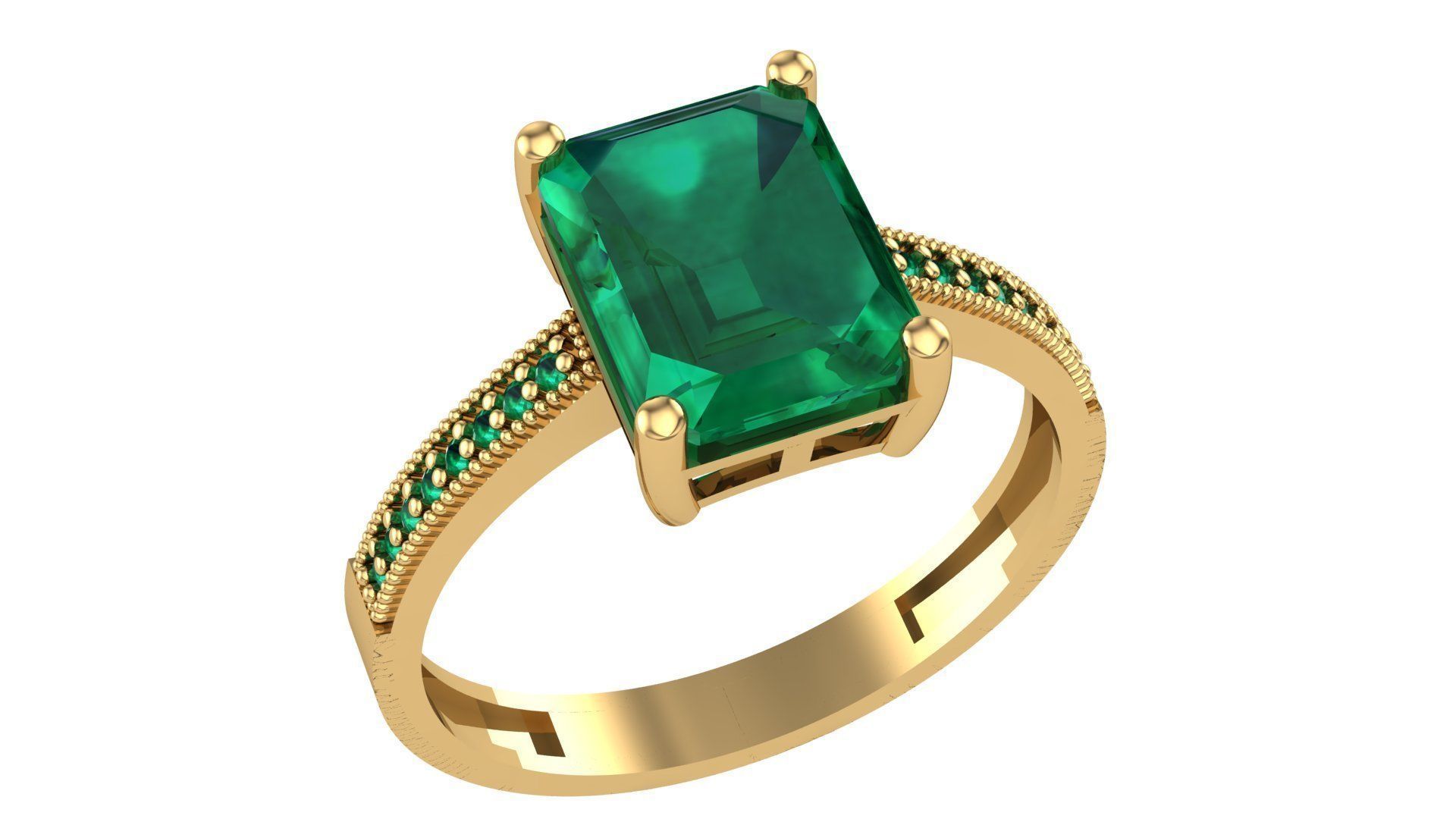 Color Gemstone Ring in 3dm Format 3D print model_17