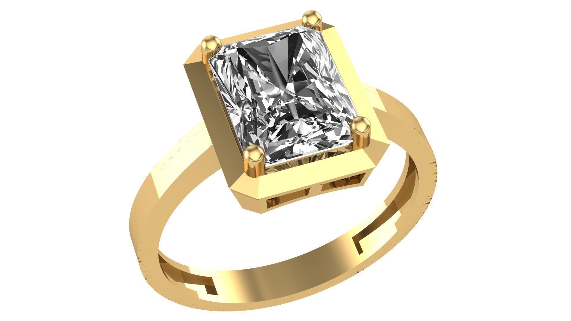 Color Gemstone Ring in 3dm Format 3D print model_21