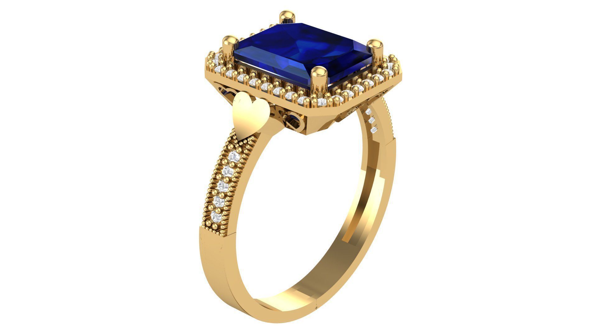 Color Gemstone Ring in 3dm Format 3D print model_30