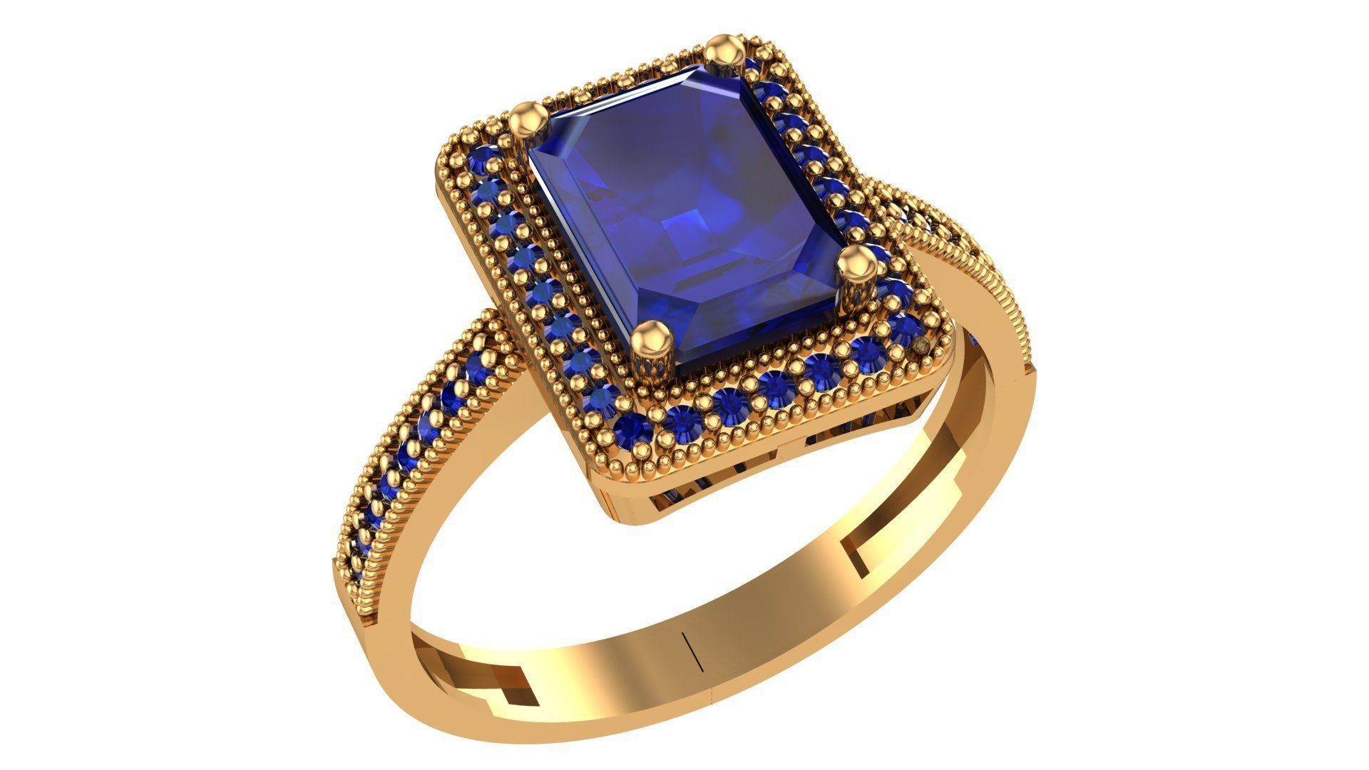 Color Gemstone Ring in 3dm Format 3D print model_15