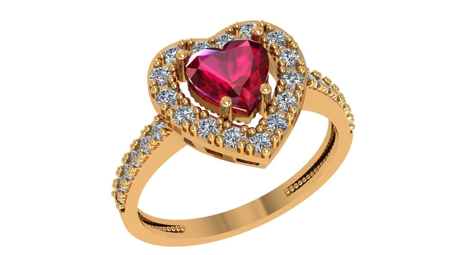 Color Gemstone Ring in 3dm Format 3D print model_18