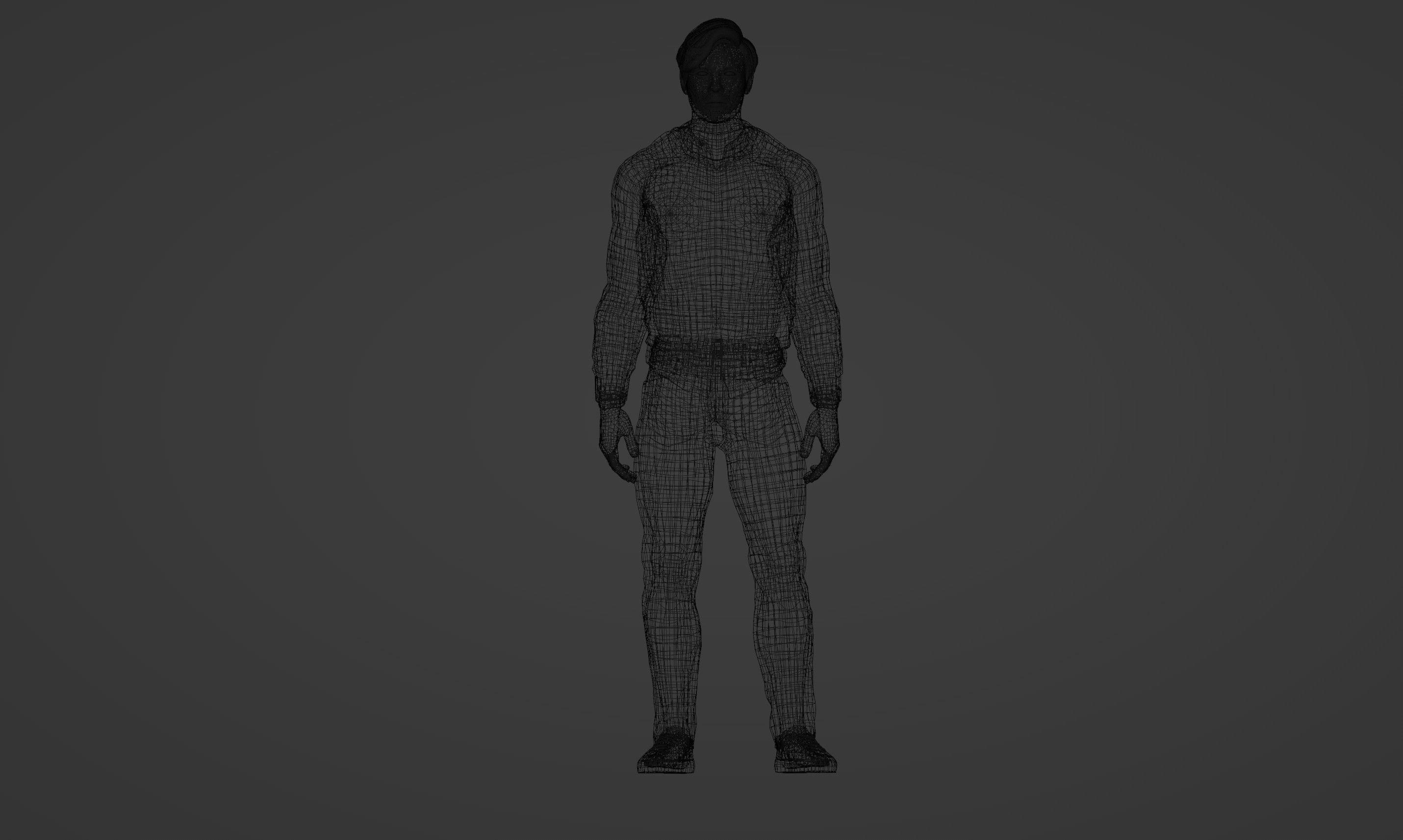 Realistic 3D Model of a 35-Year-Old Man in Blue Sweater 3D model_6