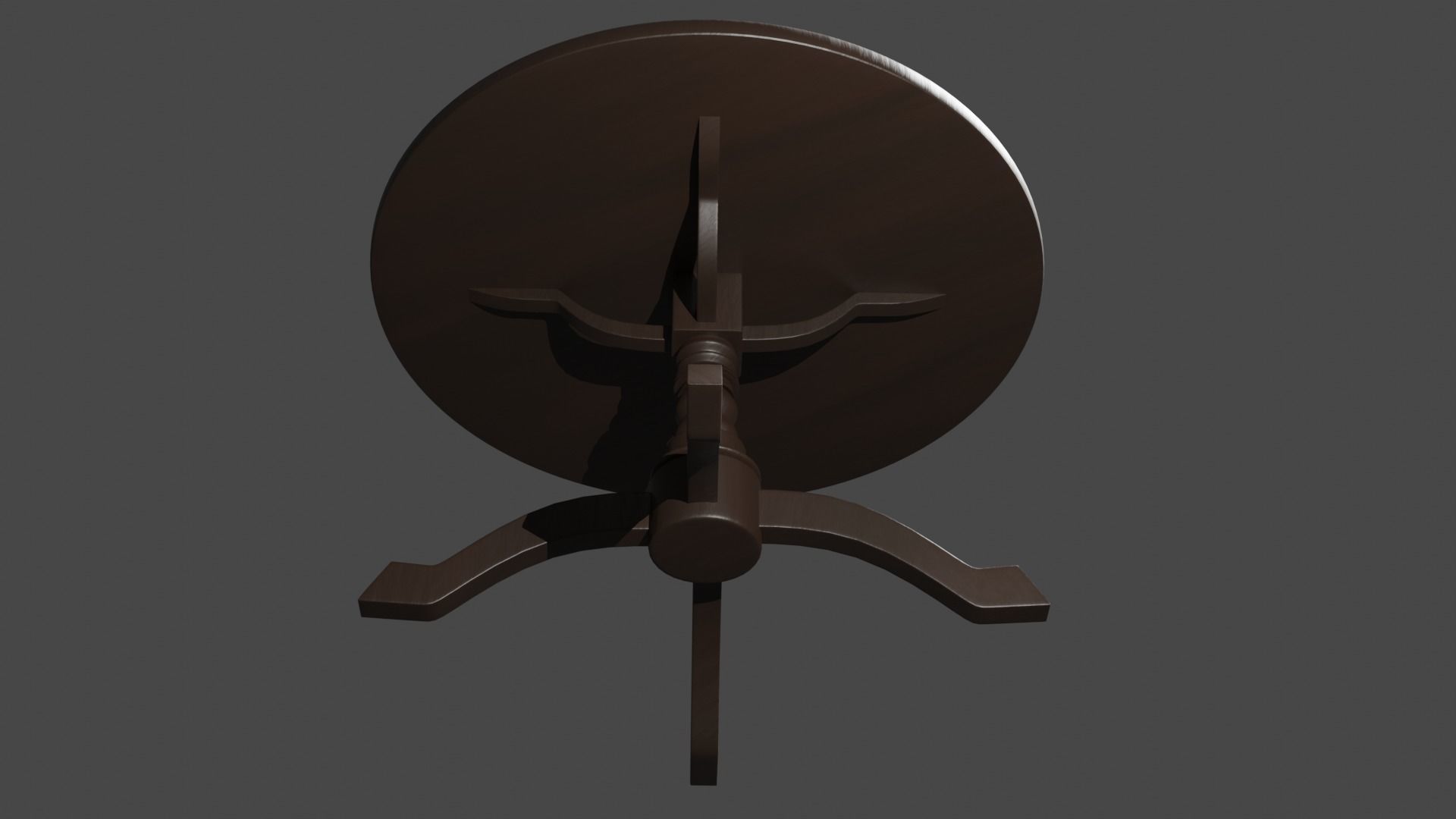 Round Coffee Table Low-poly 3D model_3
