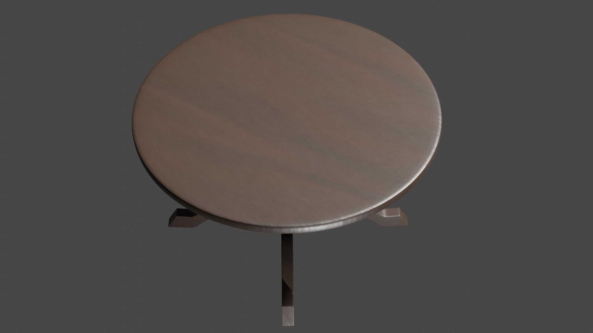 Round Coffee Table Low-poly 3D model_2