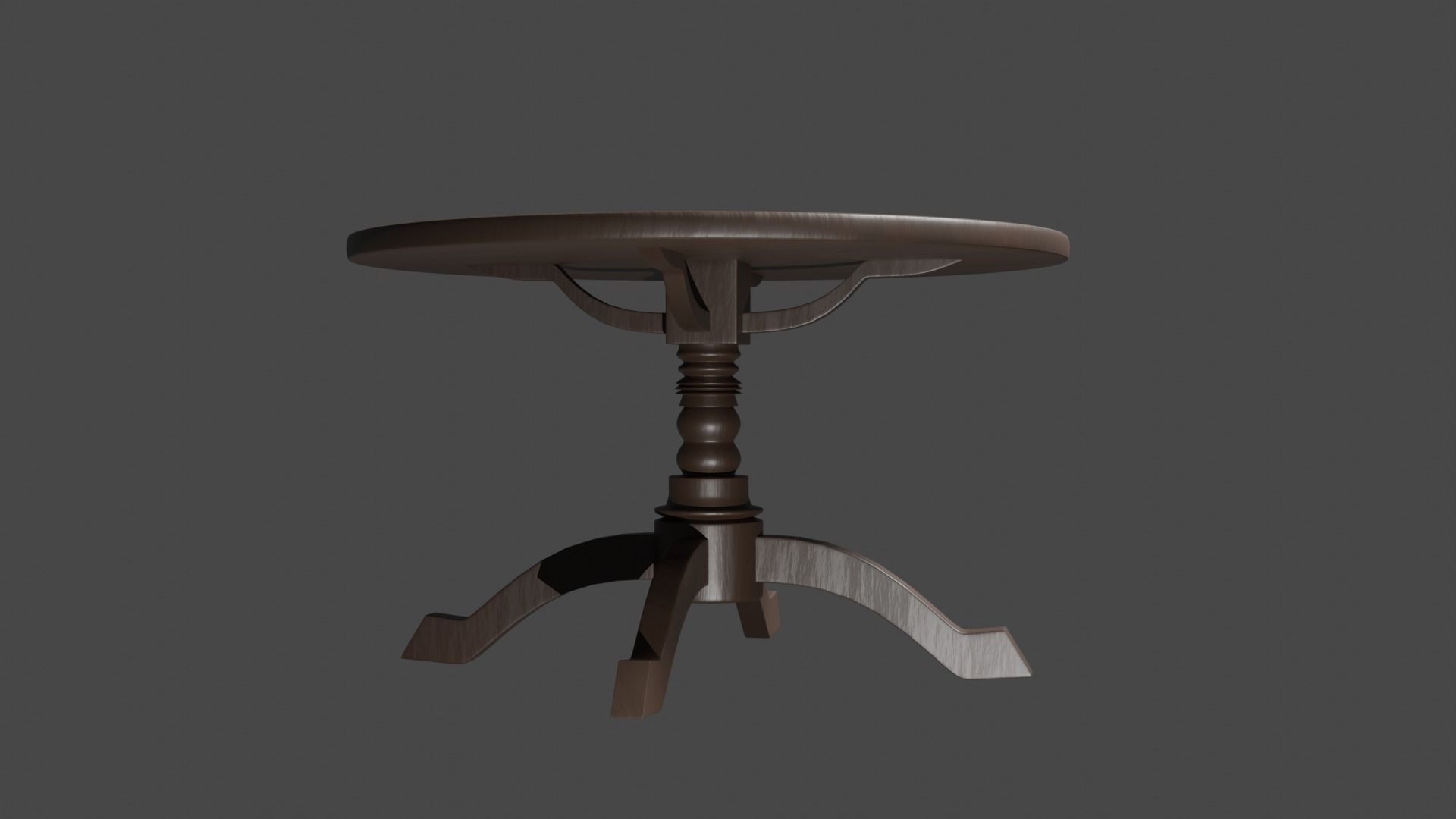 Round Coffee Table Low-poly 3D model_1