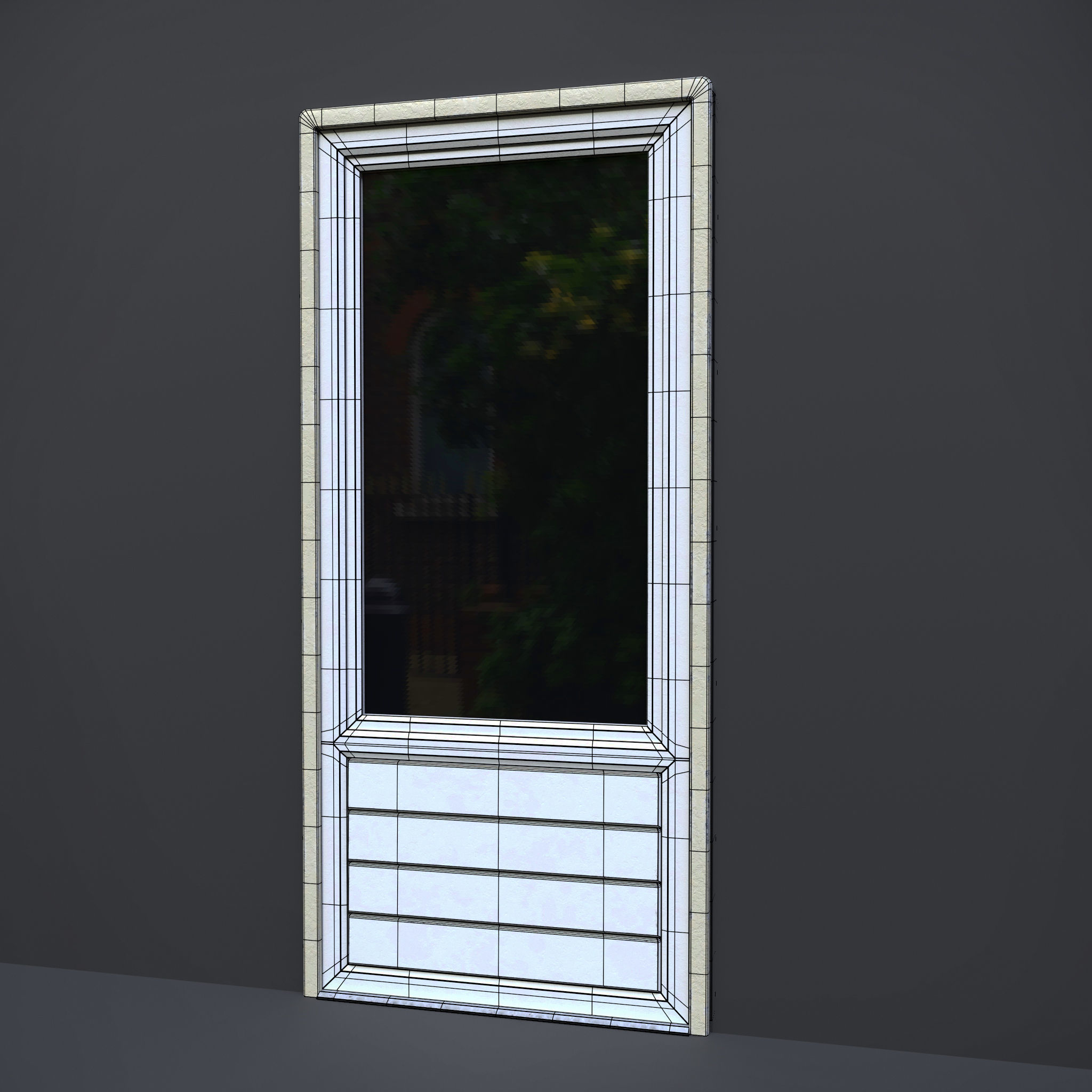 Balcony Door 3D model_1