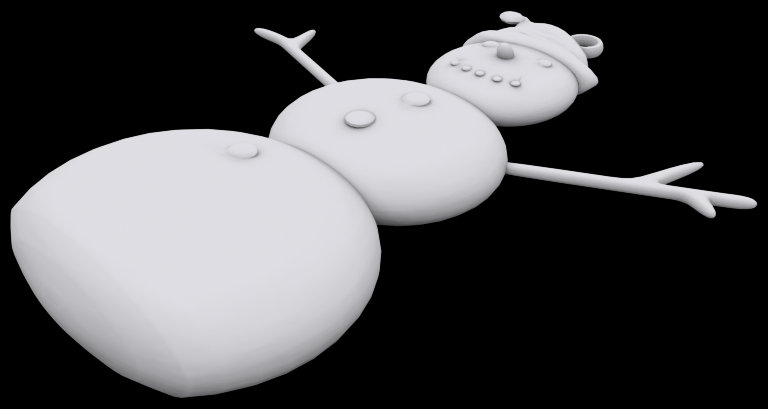 Snowman ornament 3D print model_2