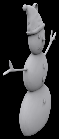 Snowman ornament 3D print model_1
