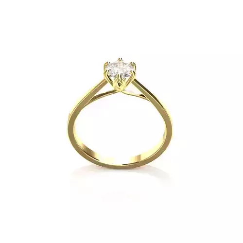 Rose Solitaire Ring