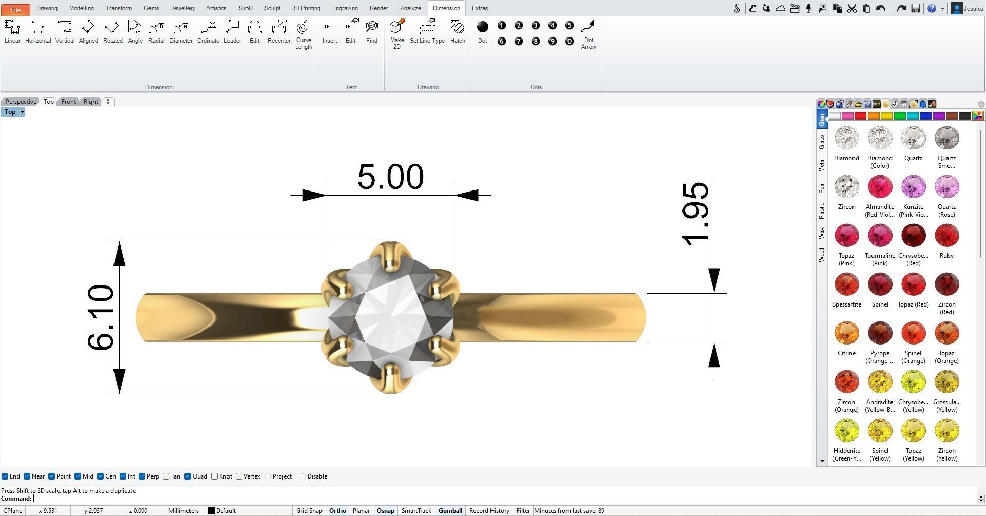 Solitaire Ring 3D print model_4