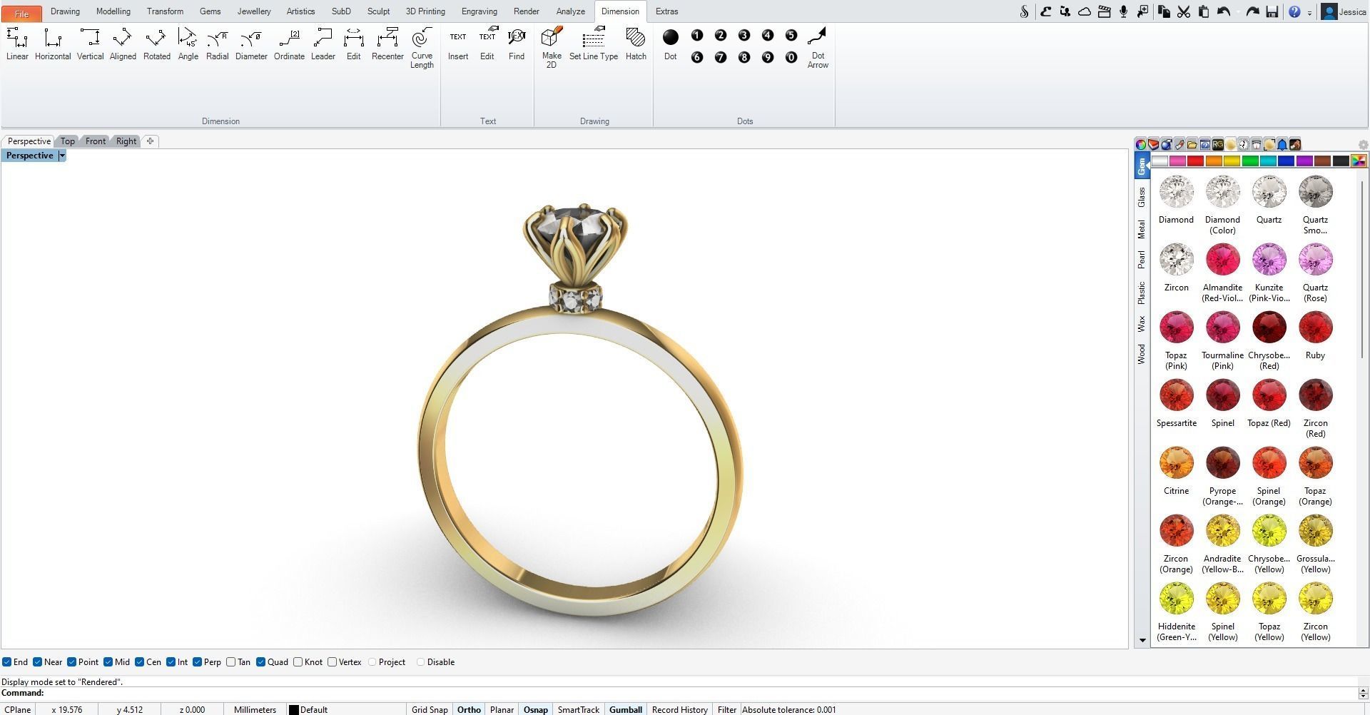 Solitaire Ring 3D print model_5