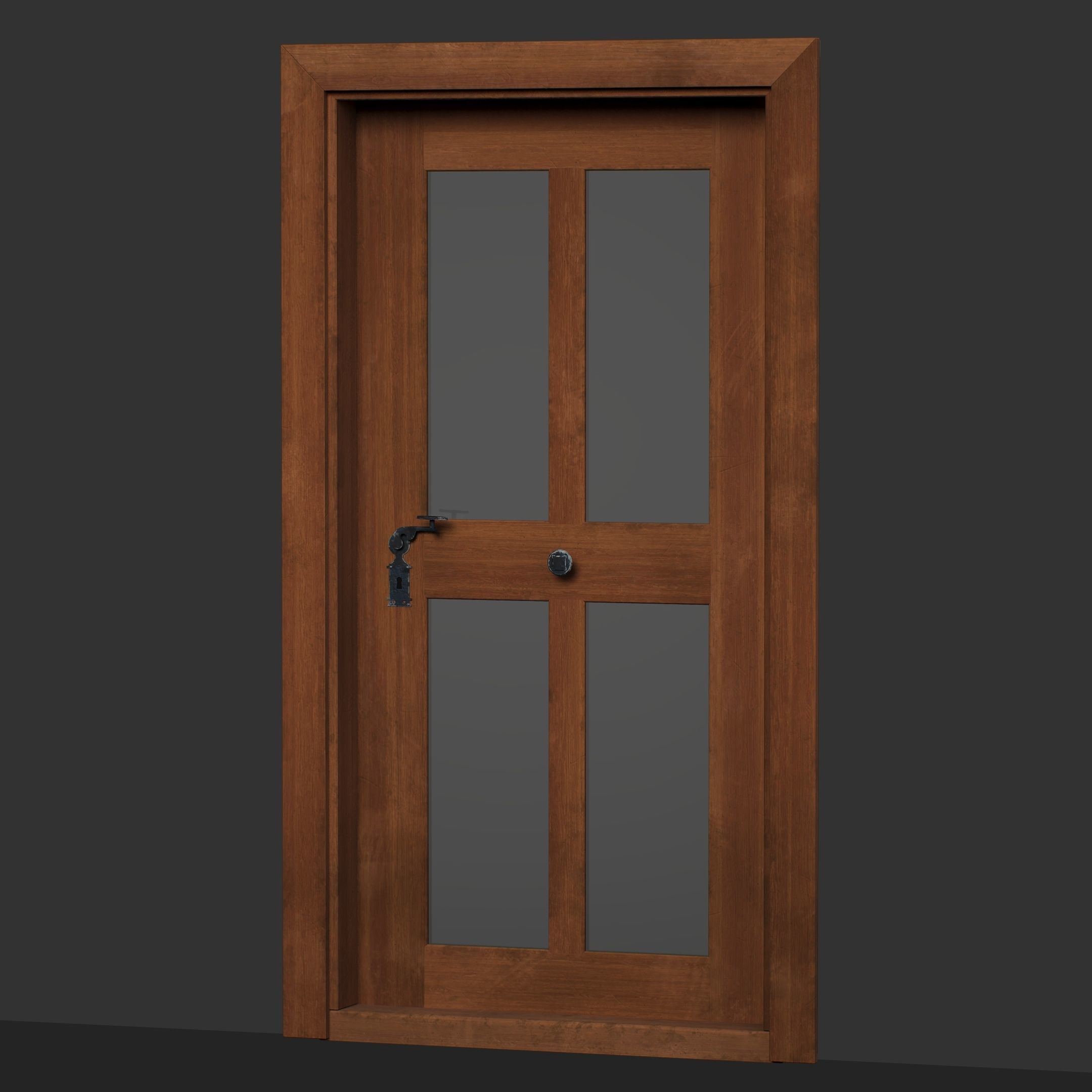 Glass Door 3D model_2