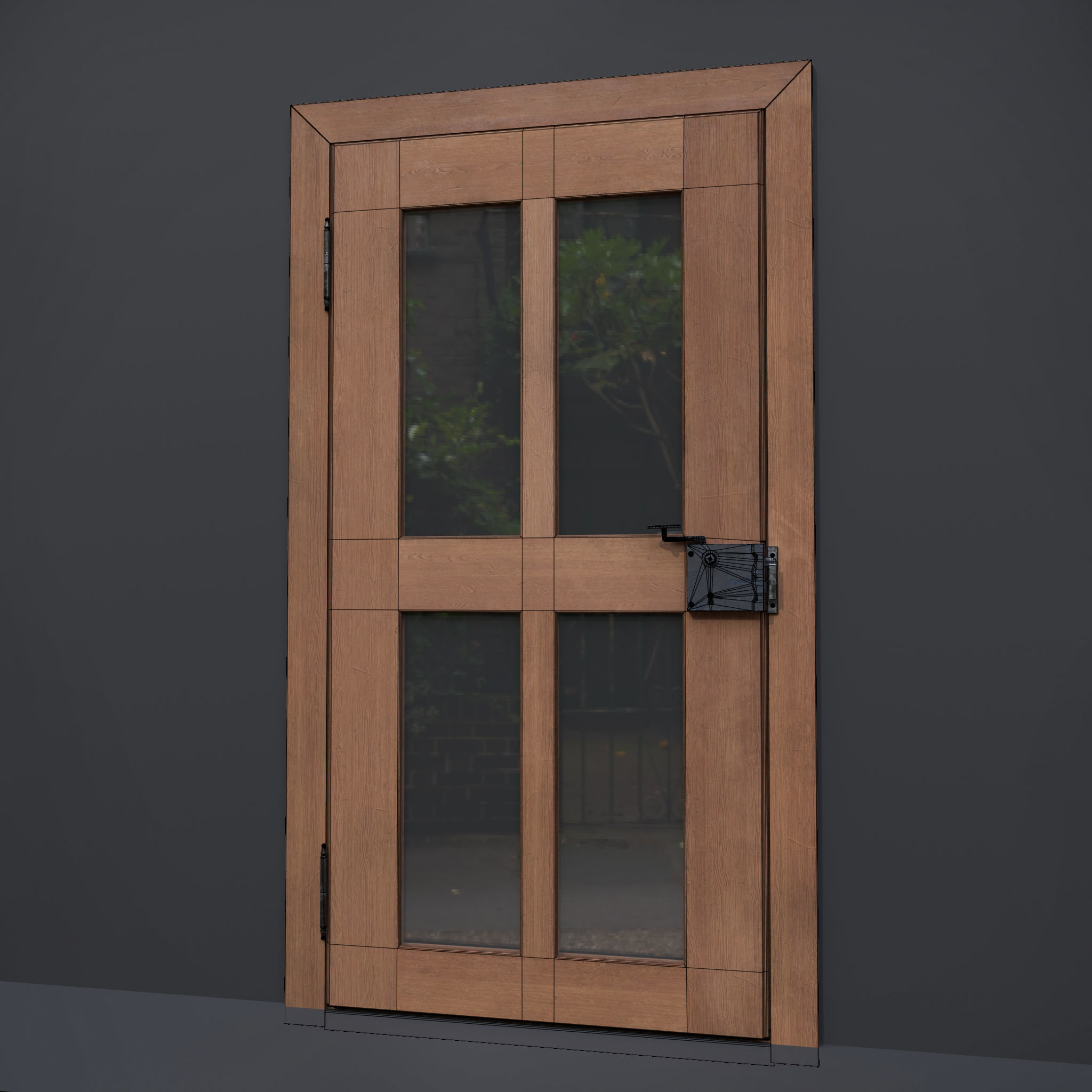 Glass Door 3D model_1