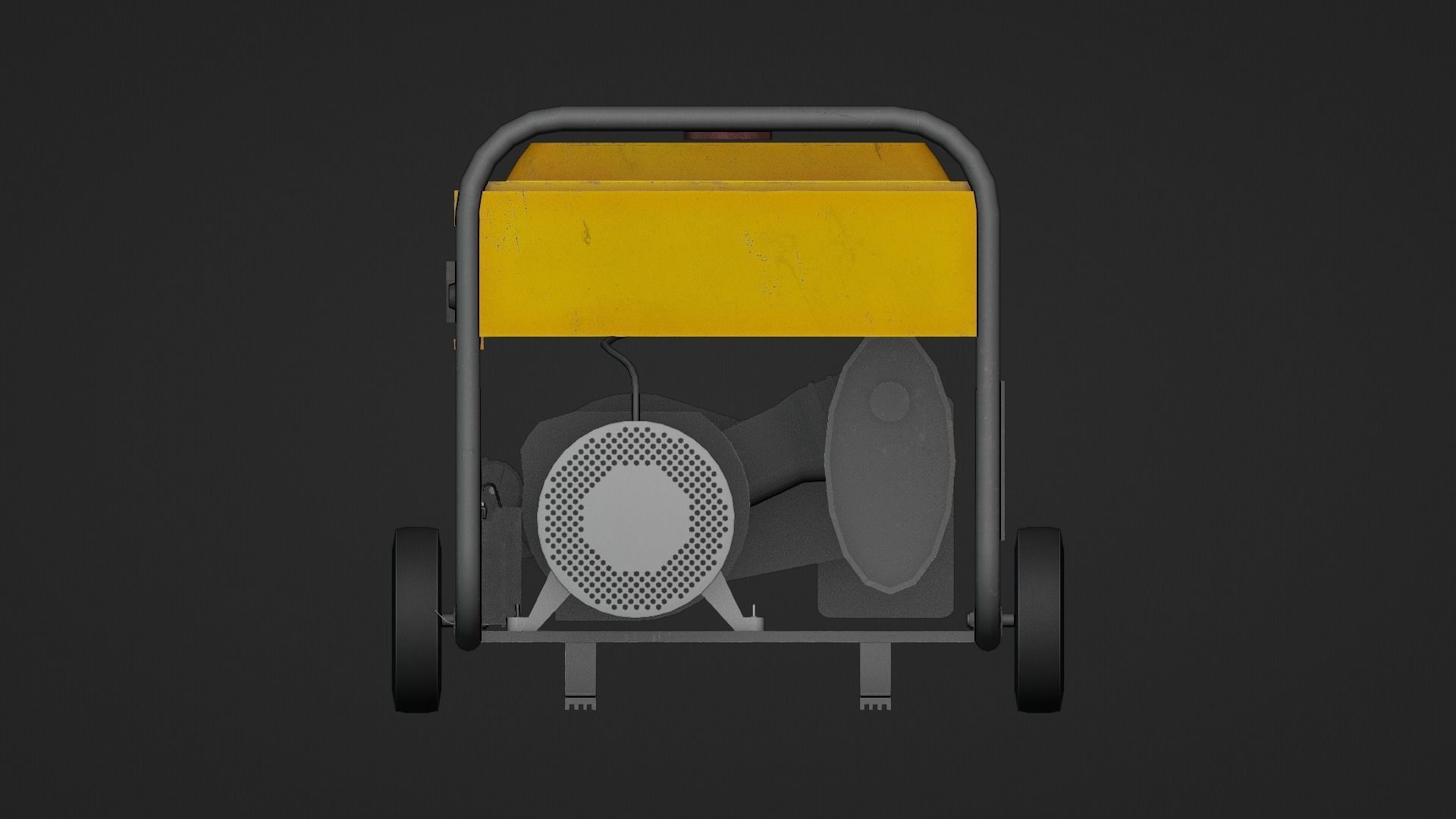 Electric Power Generator Low-poly 3D model_14