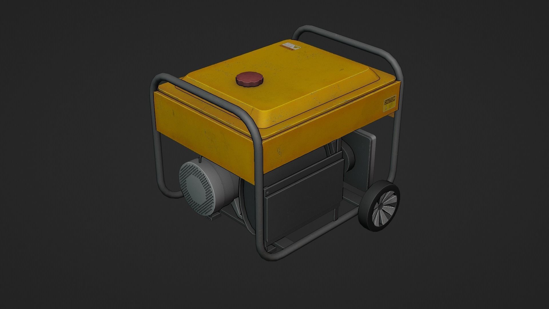 Electric Power Generator Low-poly 3D model_12