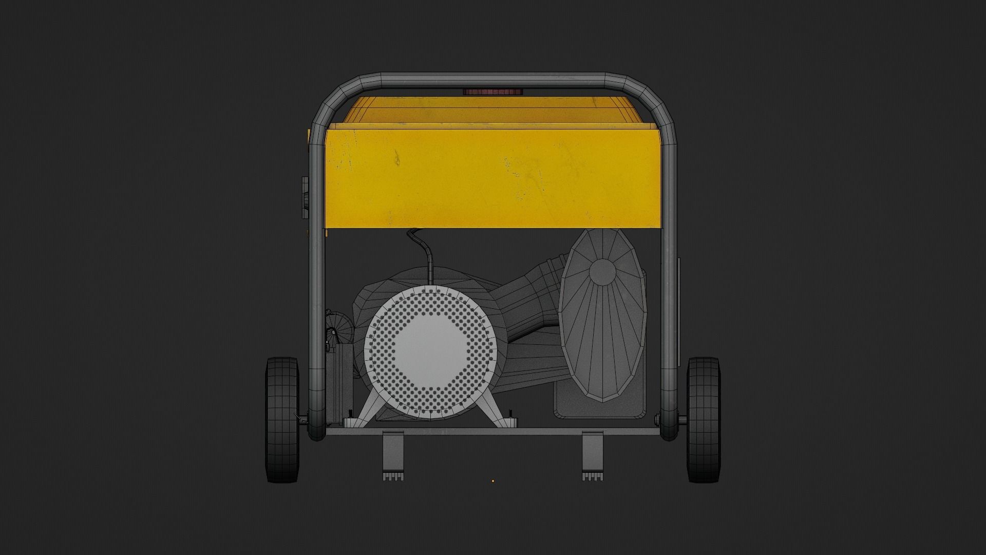 Electric Power Generator Low-poly 3D model_15