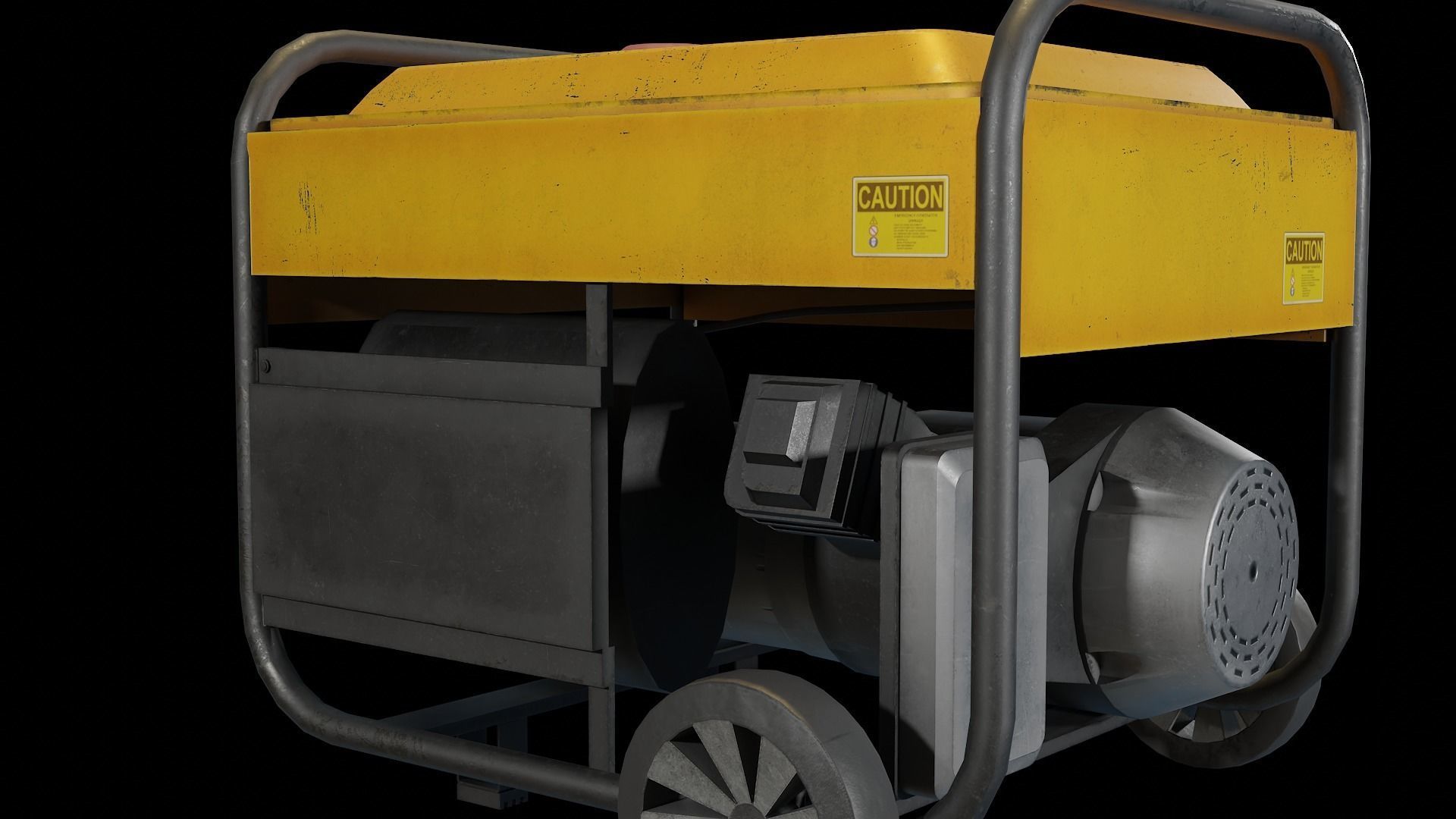 Electric Power Generator Low-poly 3D model_23