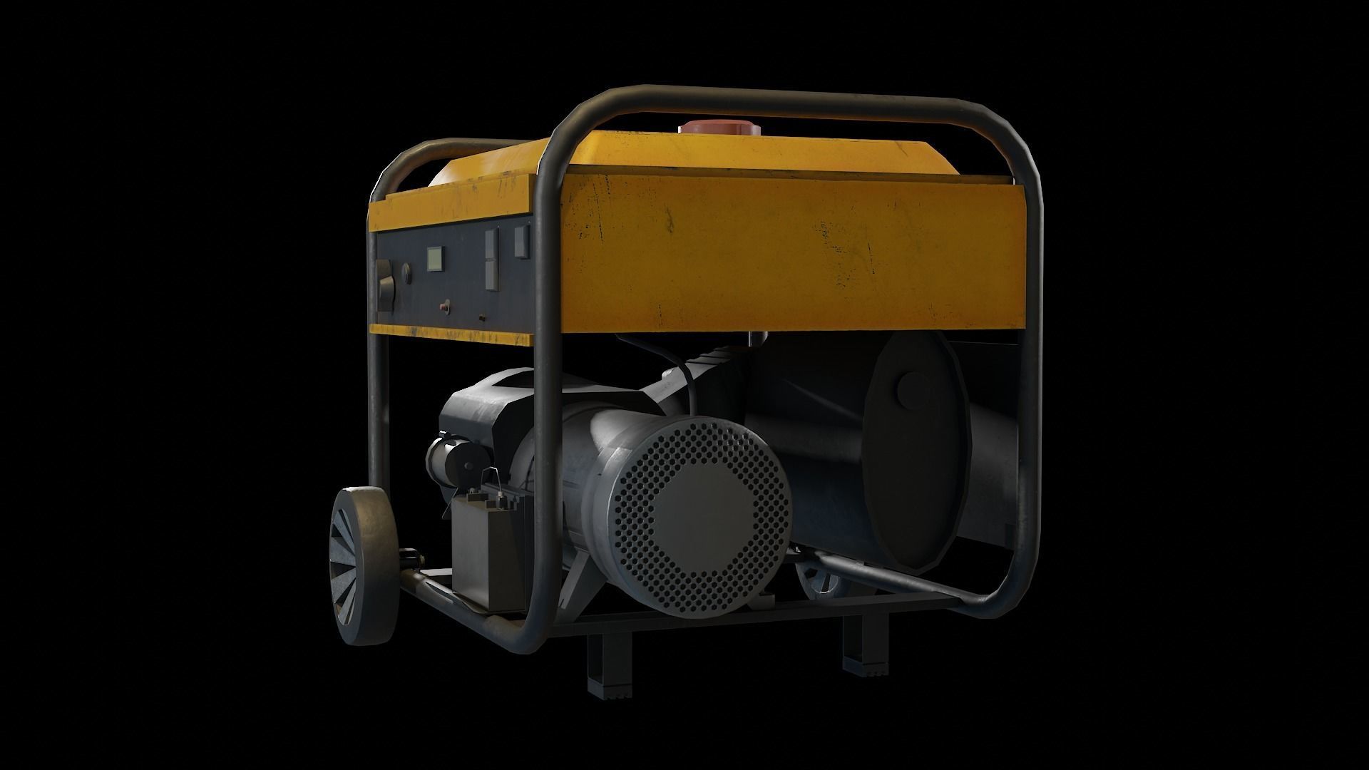 Electric Power Generator Low-poly 3D model_22