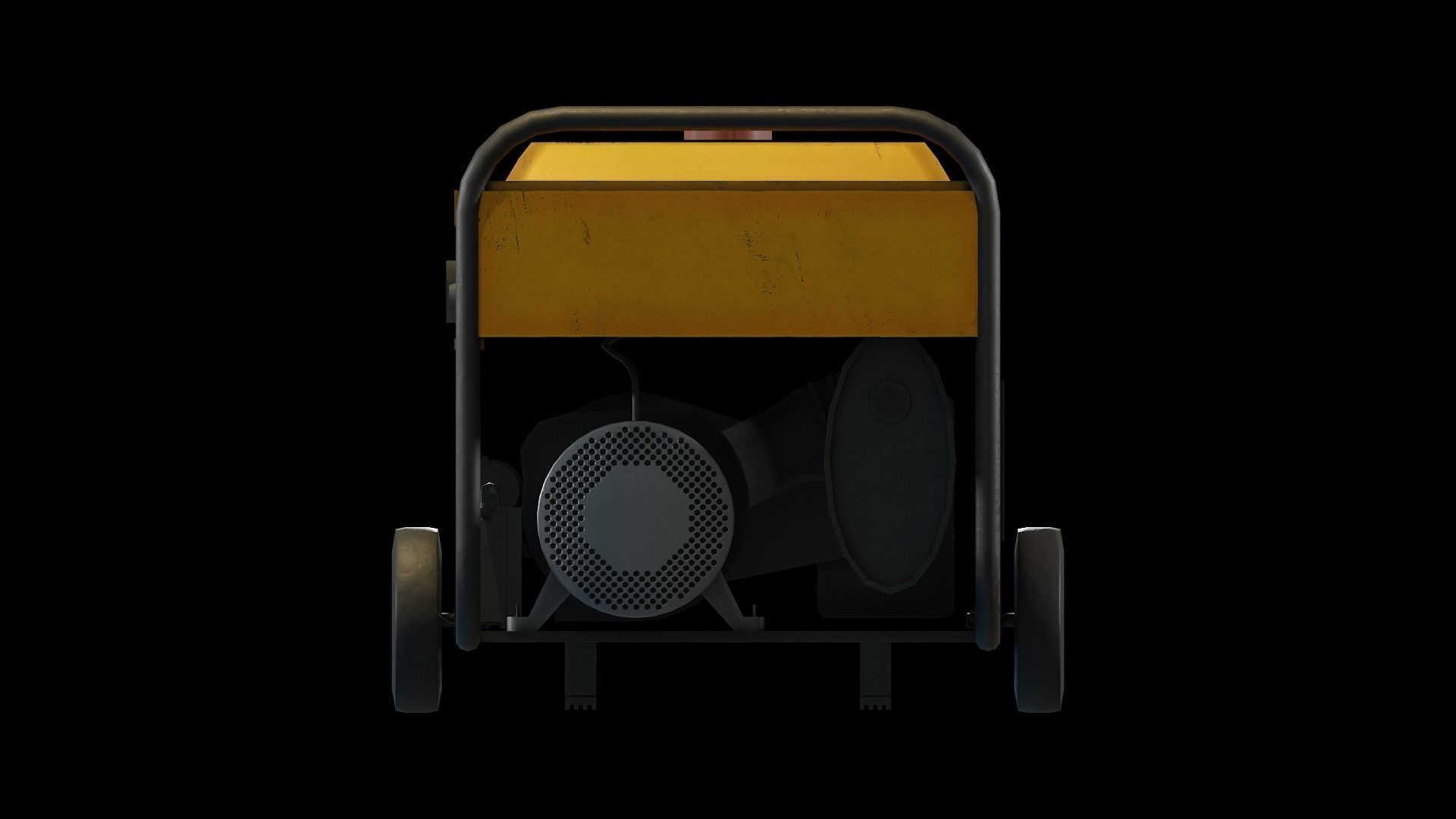 Electric Power Generator Low-poly 3D model_5