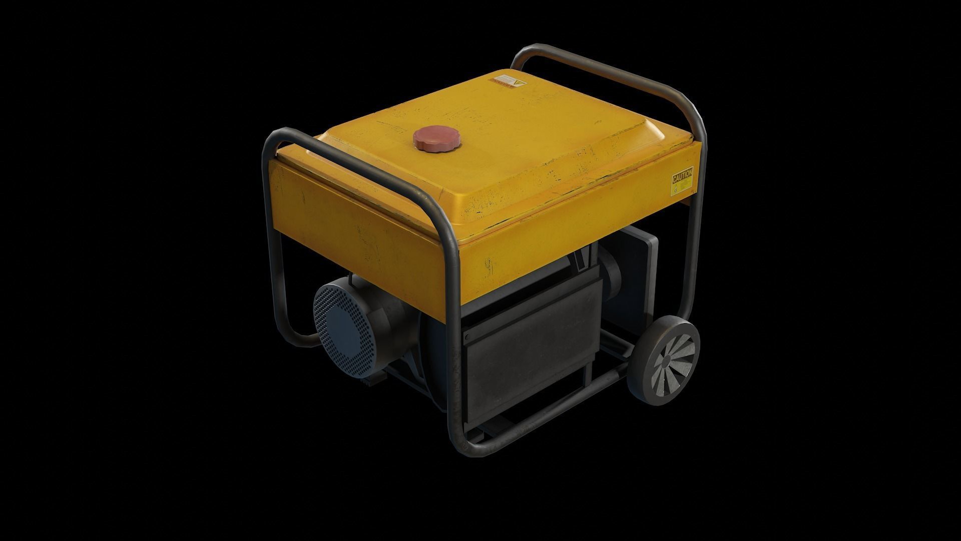 Electric Power Generator Low-poly 3D model_4