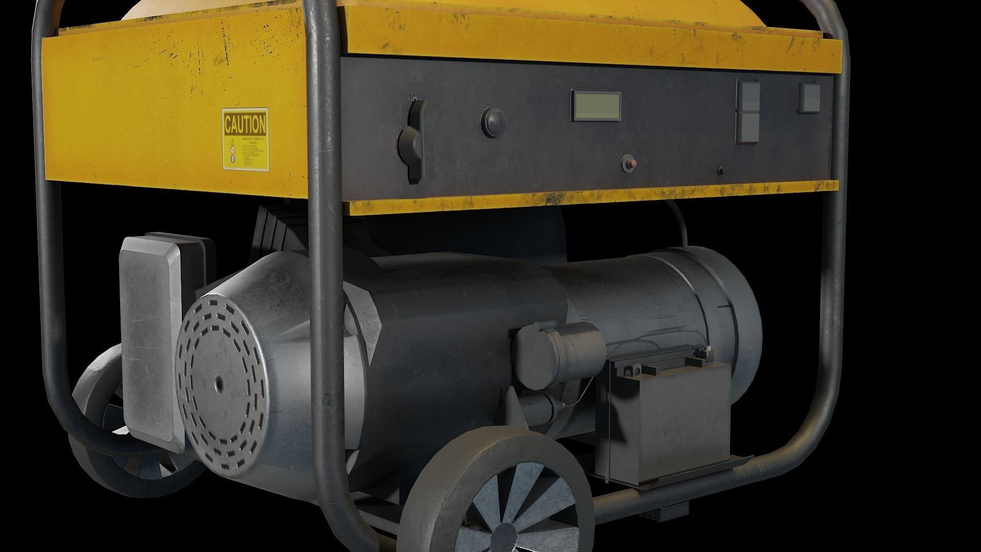 Electric Power Generator Low-poly 3D model_24