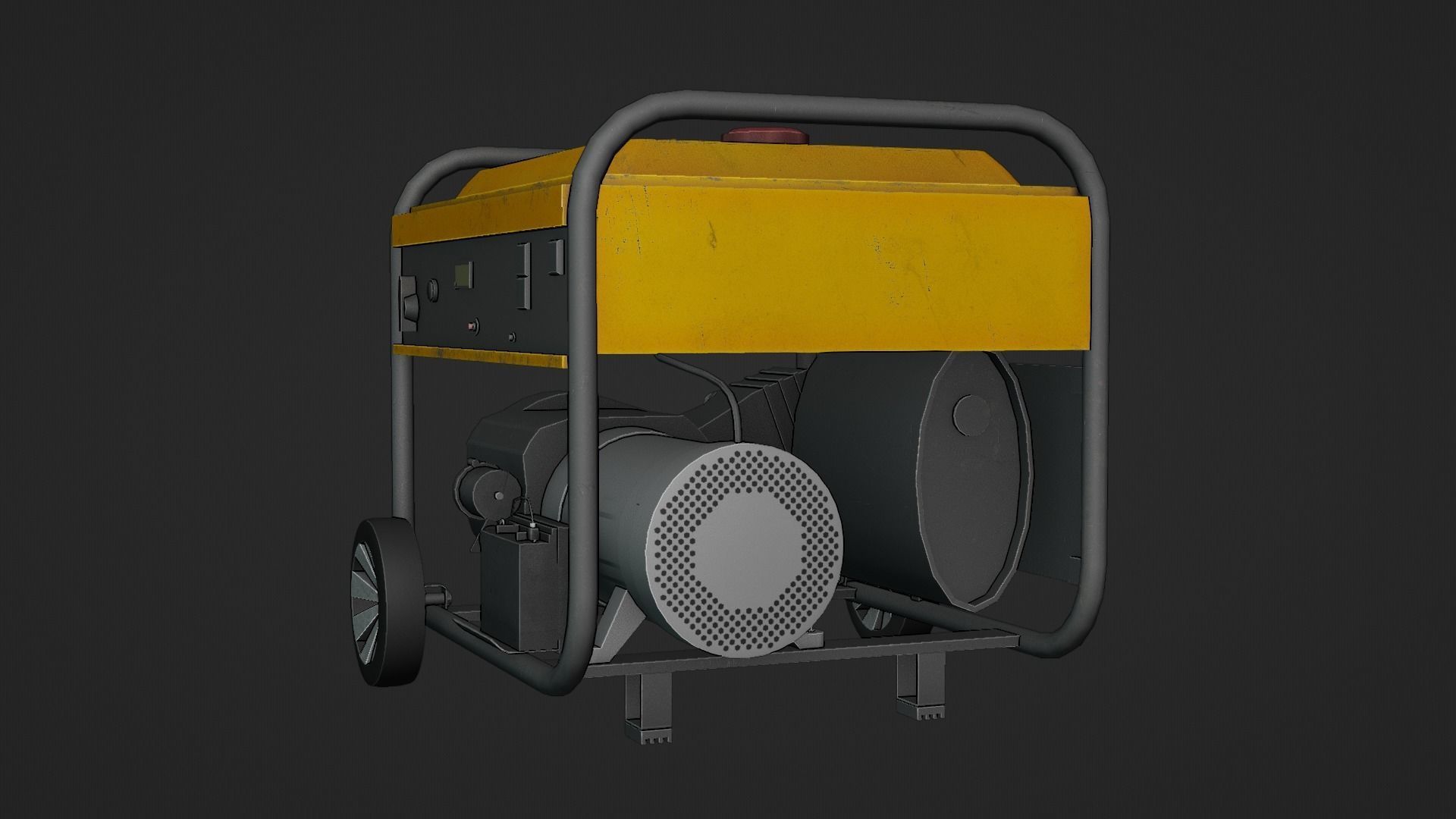 Electric Power Generator Low-poly 3D model_25