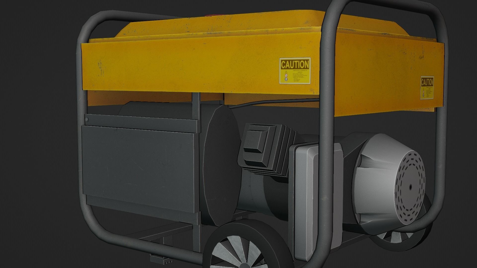 Electric Power Generator Low-poly 3D model_26