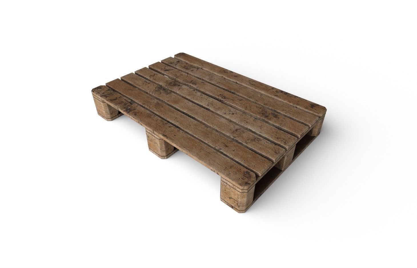 Wooden Pallet M01 Low-poly 3D model_2