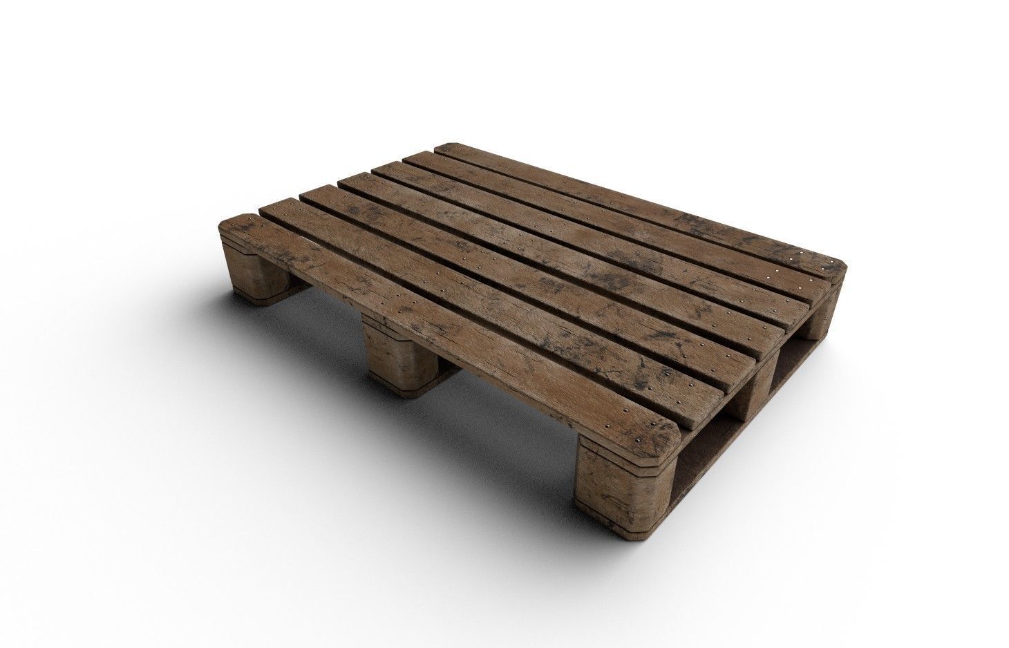 Wooden Pallet M01 Low-poly 3D model_4