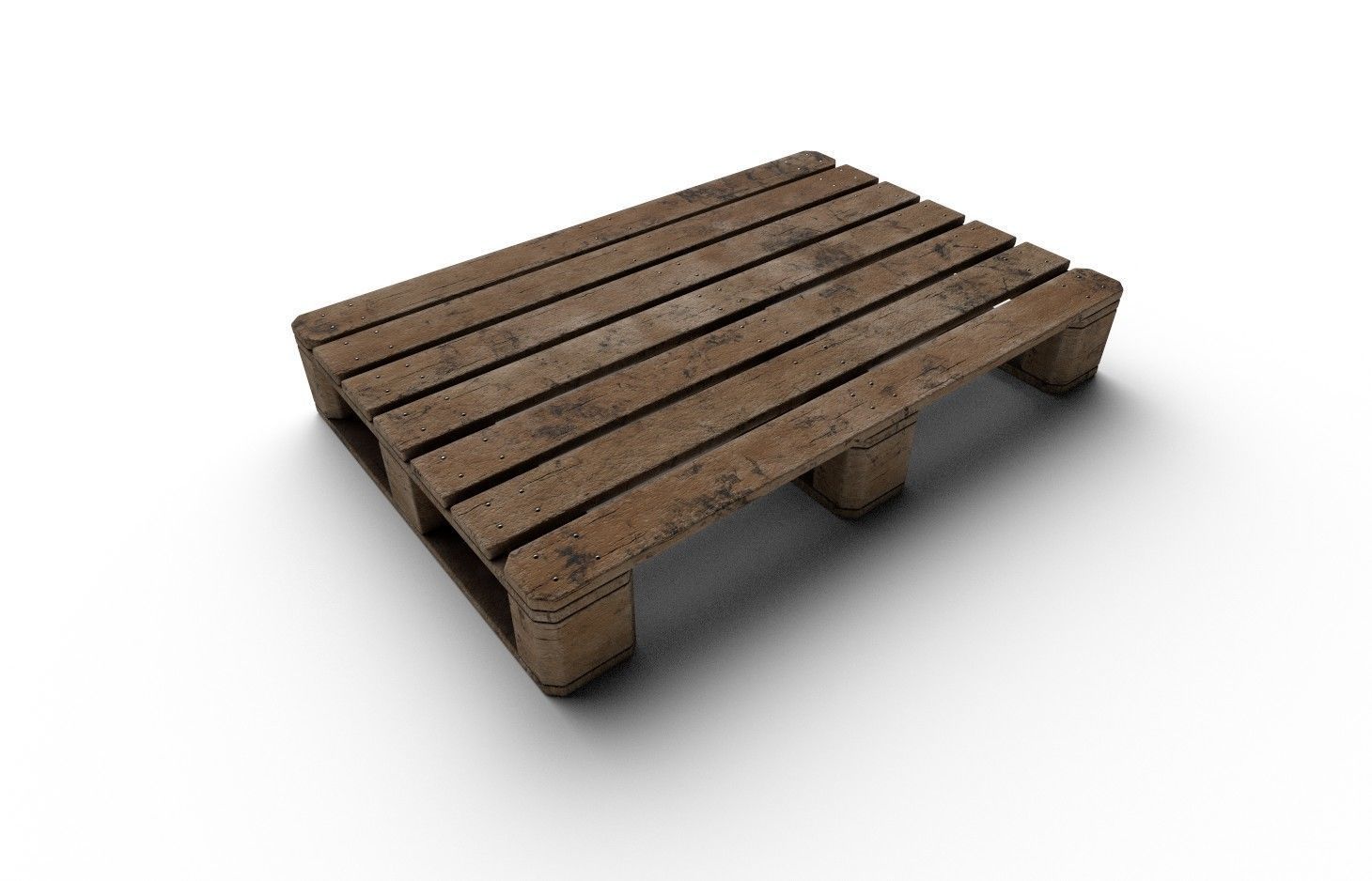 Wooden Pallet M01 Low-poly 3D model_3