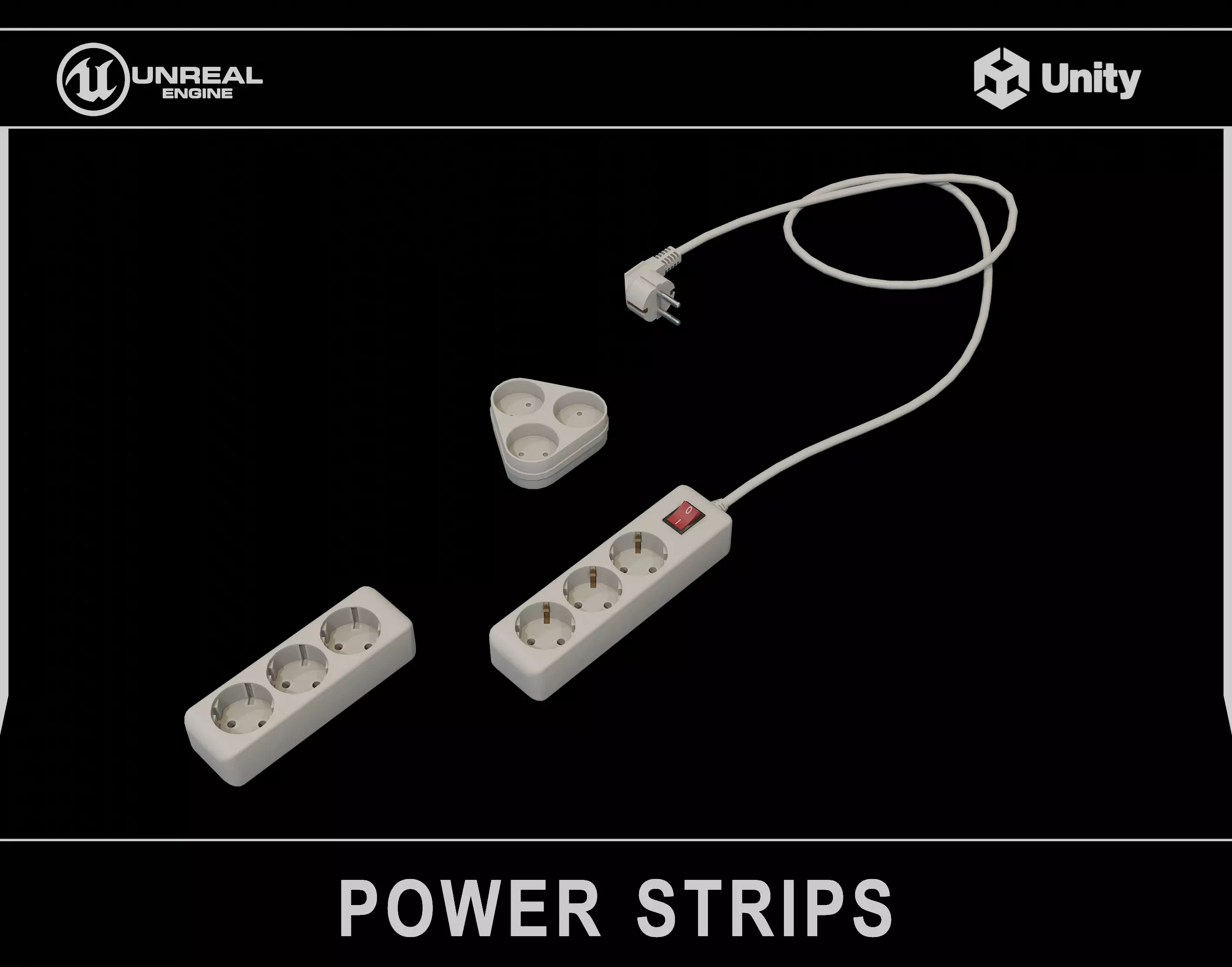 Power Strips Low-poly 3D model