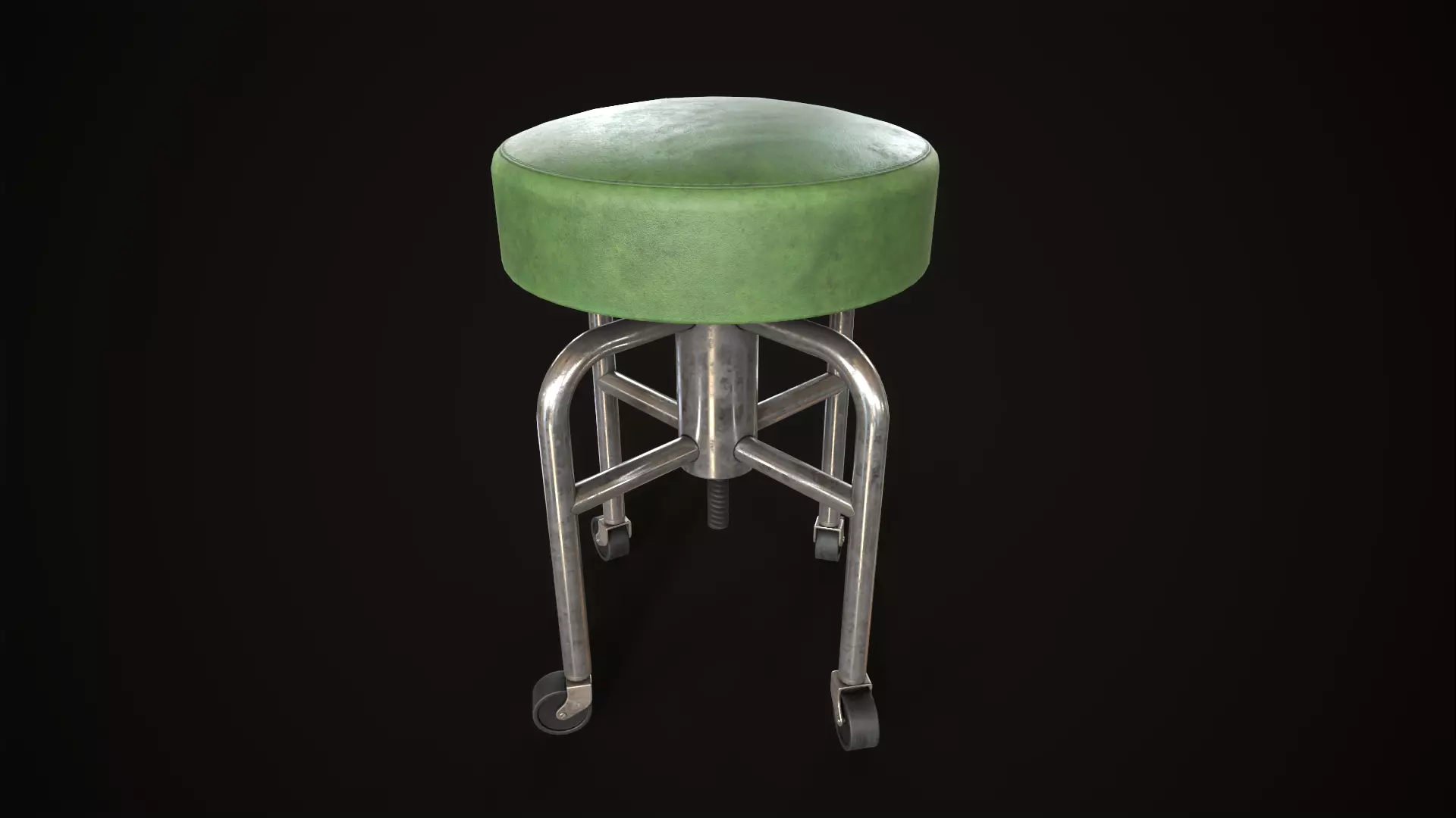 Stool industrial Low-poly 3D model
