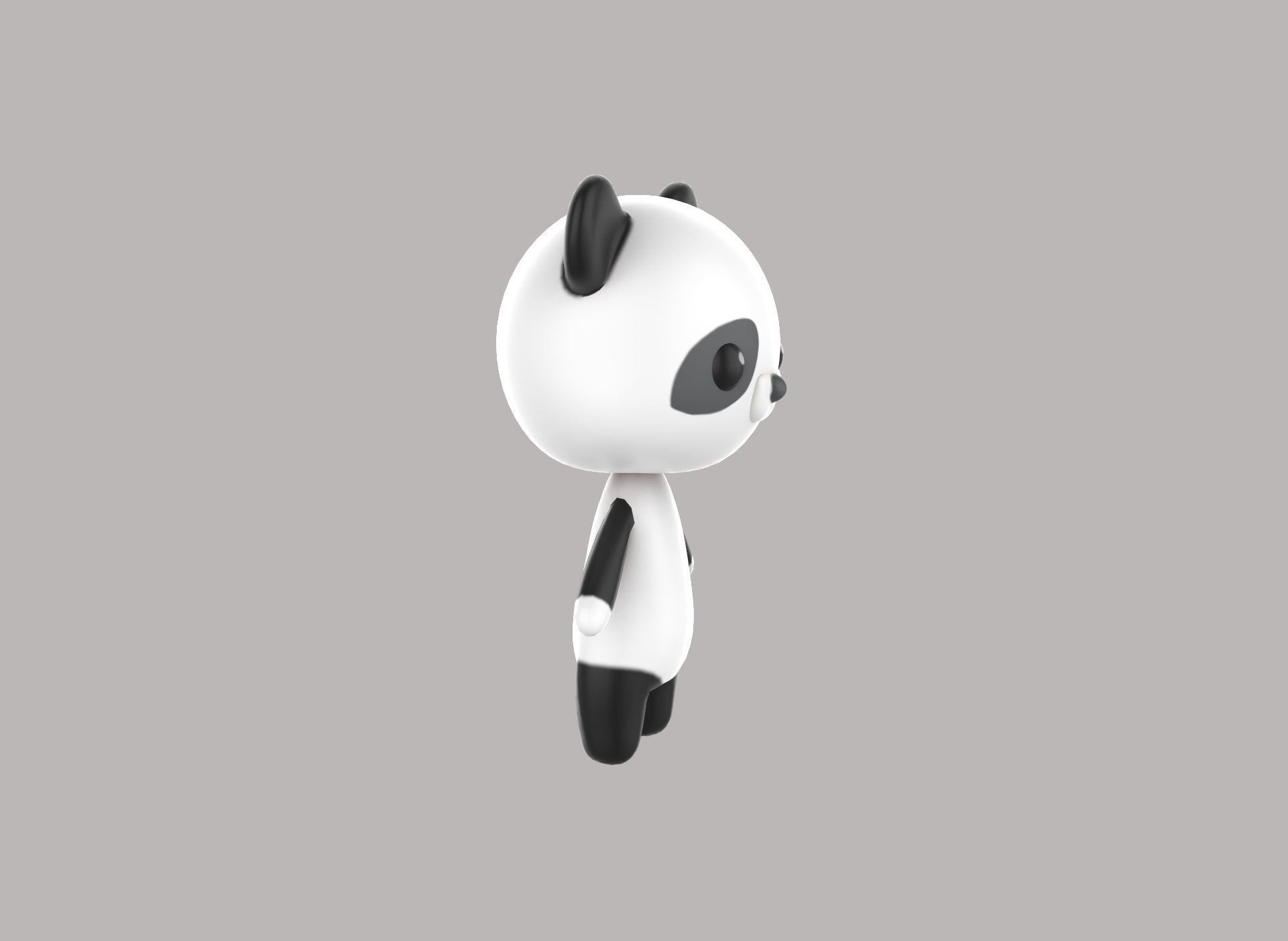 Panda low poly animated v001 Low-poly 3D model_8
