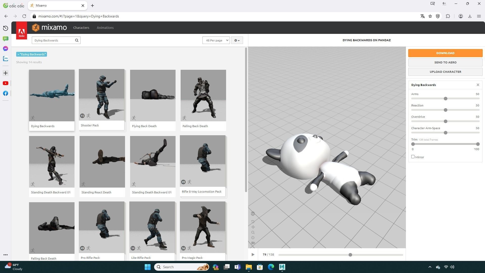 Panda low poly animated v001 Low-poly 3D model_3