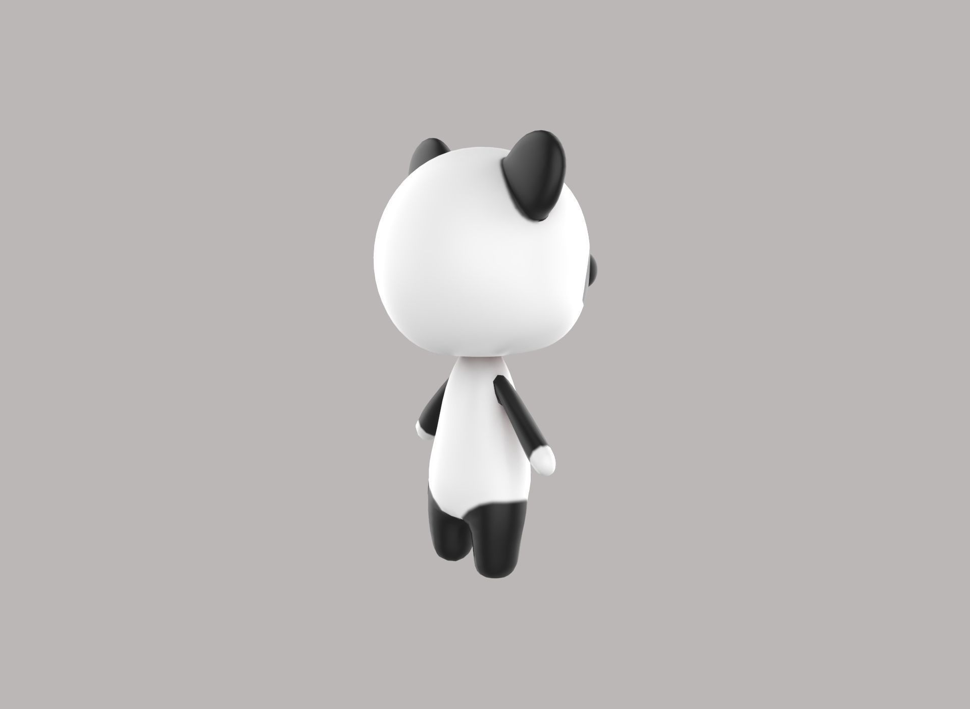 Panda low poly animated v001 Low-poly 3D model_10