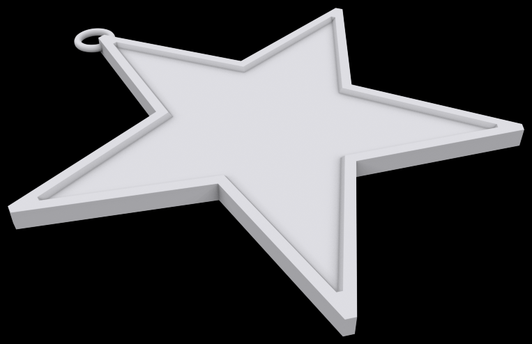 Star ornament 3D print model_1