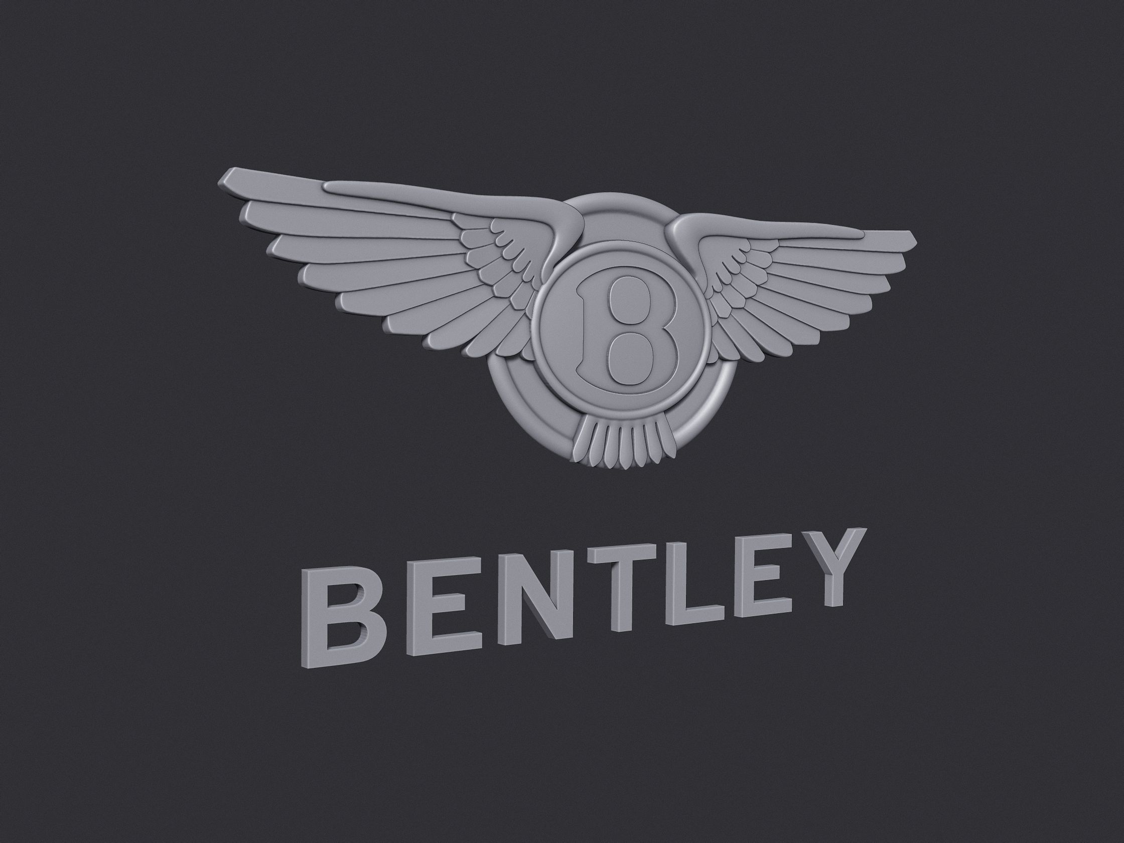 Bentley car logo 3d model 3d printable cgtrader
