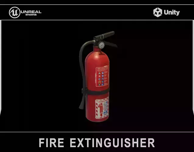 Fire Extinguisher Low-poly 3D model