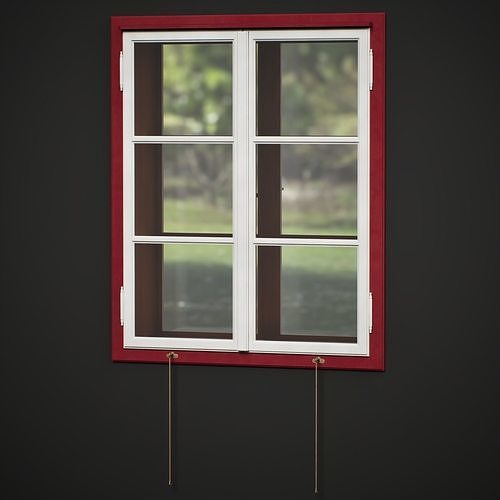 Wood Window 4 3D model