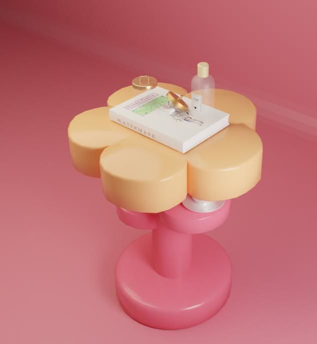 Flower TableSet Low-poly 3D model_3