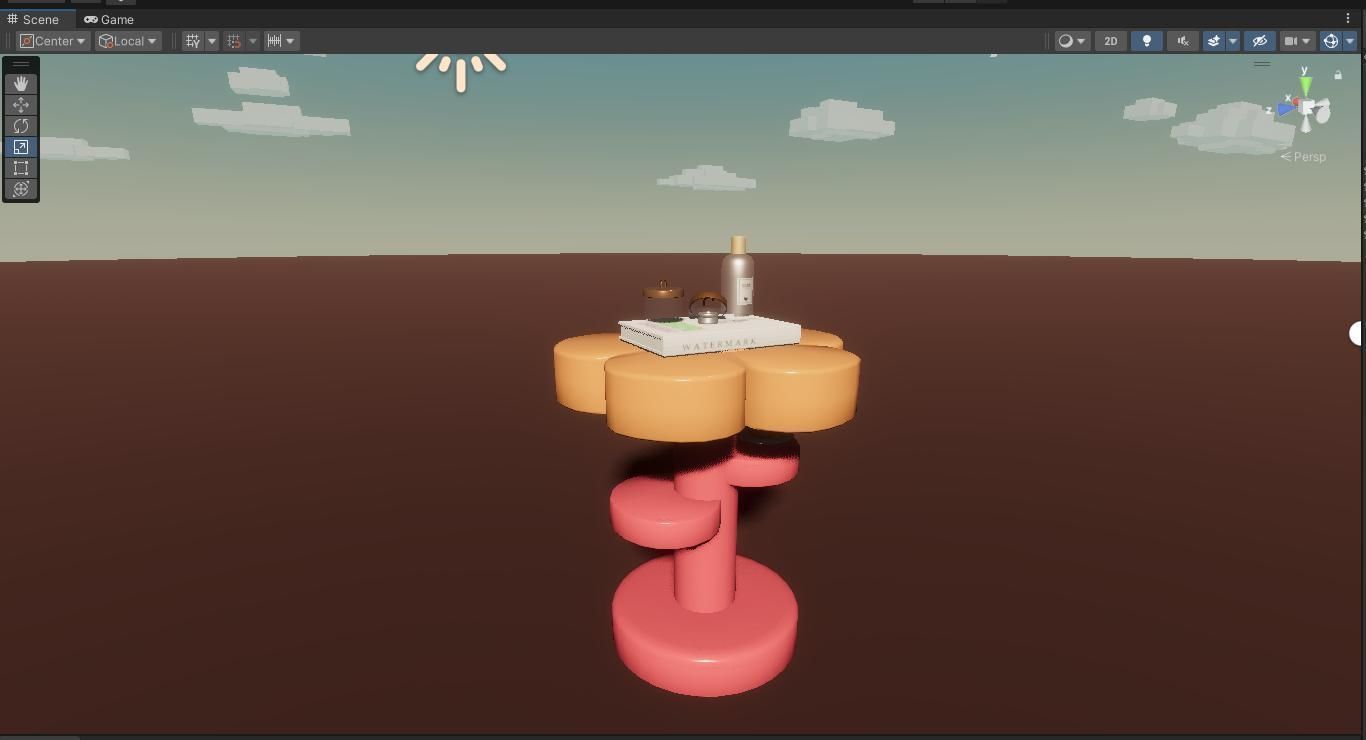 Flower TableSet Low-poly 3D model_2